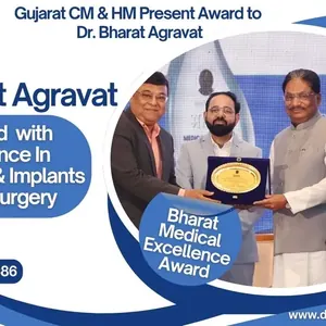 Bharat Medical Excellence Award presented by the Chief Minister of Gujarat